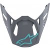 Šilt pre prilby SUPERTECH S-M8 RADIUM, ALPINESTARS (sivá / tyrkysová matná)
