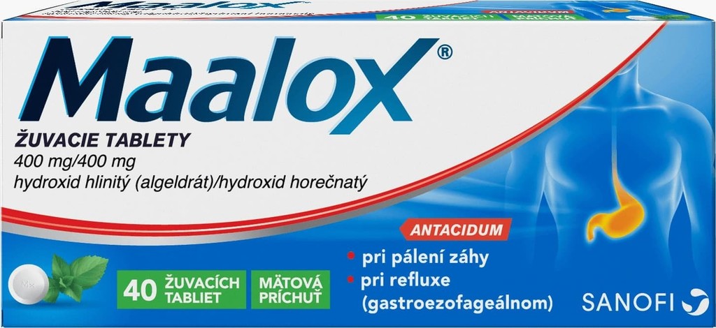 Maalox tbl.mnd.40 x 400 mg/400 mg