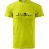EKG včela - Klasické pánske tričko vyššej gramáže - 3XL ( Limetková )