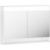 Ravak Step skrinka 100x15x74 cm so zrkadlom biela X000001421