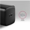 AXAGON ACU-PD30, Sil nabíječka do sítě 30W, 1x port USB-C, PD3.0/PPS/QC4+/SFC/AFC/Apple, černá