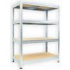 Kovový regál do domácnosti Biedrax 50 x 60 x 120 cm, pozinkovaný - 4 police MDF