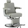 Holičské kreslo Gabbiano Visionerio šedý chrómový rám