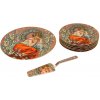 HOME ELEMENTS Tortová súprava: tortový tanier, 6 x tanier, tortová lyžica, Mucha tmavý
