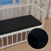 Detské jersey napínacie prestieradlo do postieľky JR-030 Čierne 80 x 140 x 10 cm - do postieľky
