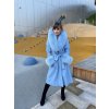 Max Original Leather Dámsky kožený kabát REBECCA fur celeste (38 XXS) - Celeste - 38