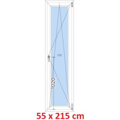 Soft Plastové okno 55x215 cm, otváravé a sklopné