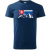 Slovenské hory - Klasické pánske tričko vyššej gramáže - 3XL ( Polnočná modrá )