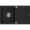 Mexen Bruno, granitový drez 795x495x200 mm, 1-komorový, čierna, 6513791010-77