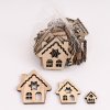 Vianočné ozdoby drevené domčeky 30 ks