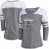 Fanatics Dámske tričko Vegas Golden Knights 2023 Stanley Cup Champions Shootout Tri Blend 3/4 Sleeve V Neck