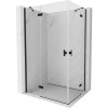 Mexen Mist-H Duo, 2-krídlový výklopný sprchový kút 115 x 80 cm, číre sklo, čierny profil, 8A5-115L-080P-70-00
