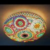 Orientálna lampa stropnica Melon mozaika COLOURS Ø50 cm