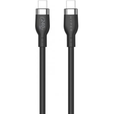 Hyper® HY-HJ4002BKGL Silicone 240W USB-C nabíjecí, 2m, černý
