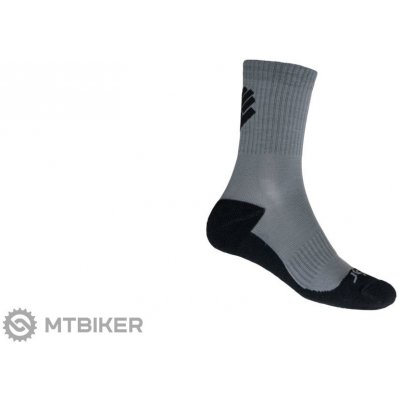 Sensor RACE MERINO ponožky, sivá/čierna 6/8