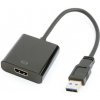 GEMBIRD Redukcia USB 3.0 - HDMI, M/F, 15cm, čierny