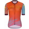 RIVANELLE Cyklistický dres s krátkym rukávom - LESS TALK - červená/viacfarebná L