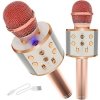 Iso Trade Karaoke mikrofón s reproduktorom ružovo zlatý Izoxis