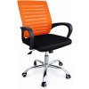 INLEA Kancelárske kreslo Valcor - čierno oranžové