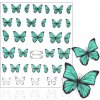 NR. TH1159 Nálepky na nechty Motýle