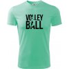 Volleyball nápis - Pánske tričko Fantasy športové - L ( Mätová )