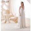 Dlhý svadobný závoj s čipkovaný ZD-129 Výber farby: ivory, Variant: Variant D: 350 cm