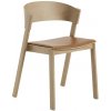 Muuto Čalúnená stolička Cover Side Chair, oak/cognac refine leather