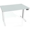 Pracovný stôl Motion, PO, 2S, 120x70,5-120,5x80 cm, sivá/biela - 1 kus - 1 KS - pamäťové - 60 mesiacov - 80 cm - elektrický polohovateľný - stôl - Hobis - 120 cm - Motion - 70,5 - 120,5 cm - sivá/biel