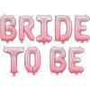 PartyDeco Fóliový balón Bride to be 350x45 cm pink
