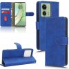 Peňaženkové kožené puzdro Magnetic Flip na Motorola Edge 40 - Modrá