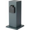 Brilagi | Brilagi - Vonkajší zásuvkový stĺpik PILLAR 1Z SCHUKO 230V IP44 antracit | BG1533