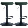 Design-Shop Ponte zamat Zelená / čierny rám 2 ks
