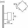 Vonkajšie nástenné svietidlo Paulmann Cybo LED, 2 700 K, 10x10 cm, sivé - 18002