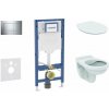 Geberit Duofix Set predstenovej inštalácie, klozetu Alpha a dosky softclose, tlačidlo Sigma30, chróm SANI11CD1105
