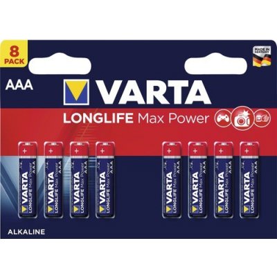 Alkalická batéria VARTA Longlife Max Power AAA 1,5V 8ks