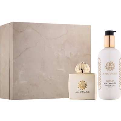 Amouage Gold Pour Femme SET: Parfumovaná voda 100ml + Telové mlieko 300ml pre ženy