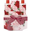 Aurora Rose Bouquet sprchový gél 200 ml + šampón na vlasy 200 ml + soľ do kúpeľa 100g + mydlo do kúpeľa 100g darčeková sada
