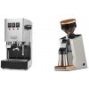 Gaggia New Classic E24 BC, stainless steel + Eureka Mignon Single Dose PRO, White & Oak