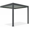 Gutroof ELEGANCE WALL AUTOMATIC hliníková pergola s led osvetlením 3 x 3 m, antracit/light grey, NOVINKA
