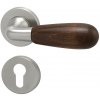Dverové kovanie HOLAR WS 00, guľatá (mahagon), kľučka-kľučka, WC kľúč, HOLAR matný satin