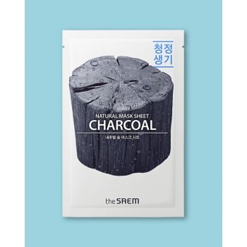 The Saem Natural Charcoal Mask Sheet Тextílna maska z prírodného uhlia Natural Condition Avocado Mask Sheet 21 ml