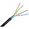 OPTIX kábel FTP, Cat5E, drôt, -40 - 70°C Outdoor premium, box 305m - čierny 0144
