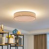 Lindby LED stropné svietidlo Ellamina, Ø 60 cm, biela, textil - 9945400