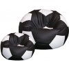 JAKS Sedací vak futballova lopta s podnožkou čierno biely