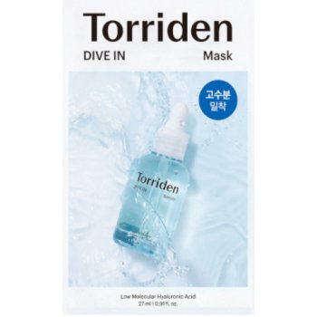 Torriden Dive-In Low Molecule Hyaluronic Acid Mask Textilná maska s nízkomolekulárnou kyselinou hyalurónovou a panthenolom 27 ml