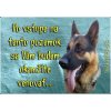 Pozorpes.sk, výstražná tabuľka (Nemecký ovčiak)