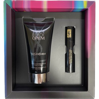 Yves Saint Laurent Black Opium SET: Trblietavé telové mlieko 50ml + Maskara 2ml pre ženy