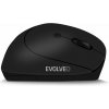 EVOLVEO LadyErgo, tichá vertikálna ergonomická myš, 2,4 GHz, čierna