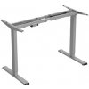Rám stola, elektricky nastaviteľná výška, rozsah 500 mm, antikolózny systém, šedý, 100 kg nosnosť, Powerton