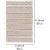Wenko | WENKO 24868100-Predložka SHAKI 50x80 cm béžová/biela | WE0702